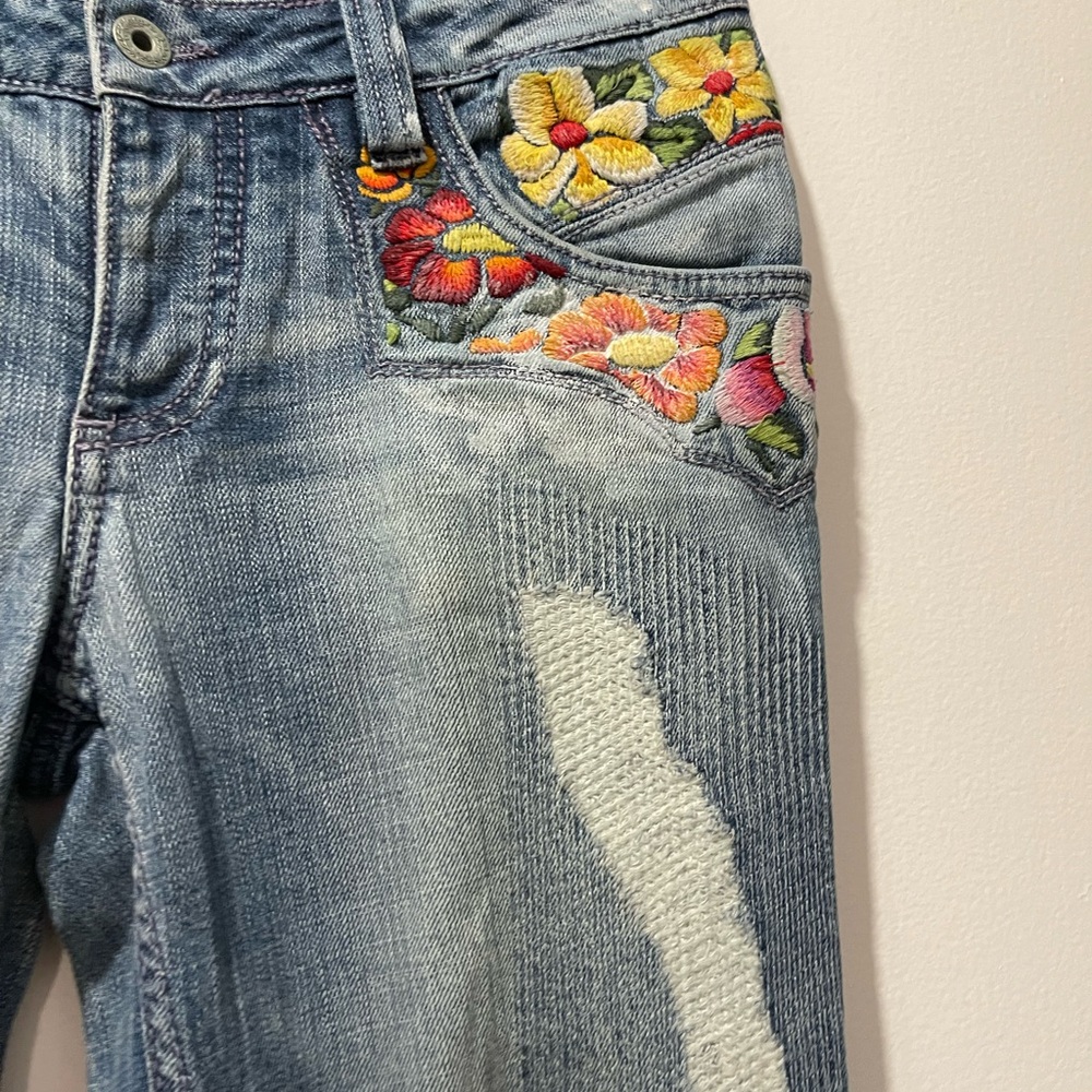 Antik Denim Vintage Flare Jeans with Colorful Embroidery - Picture 7 of 9